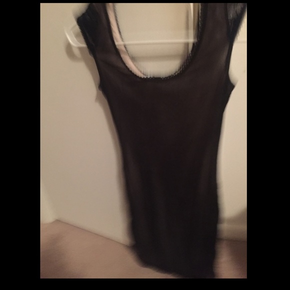 H&M stretchy black and beige lace dress. - Picture 3 of 4