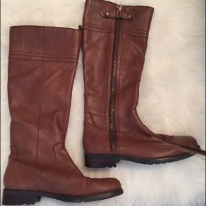 Brown leather boots size 8