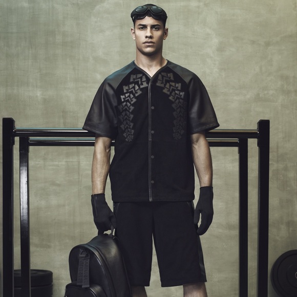 Alexander Wang leather and suede shirt
