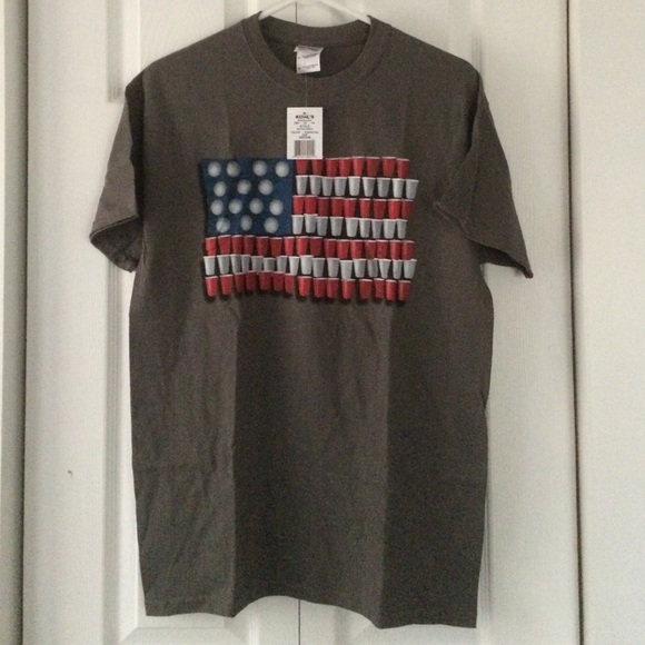 Patriotic beer pong shirt