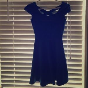 short royal blue dress
