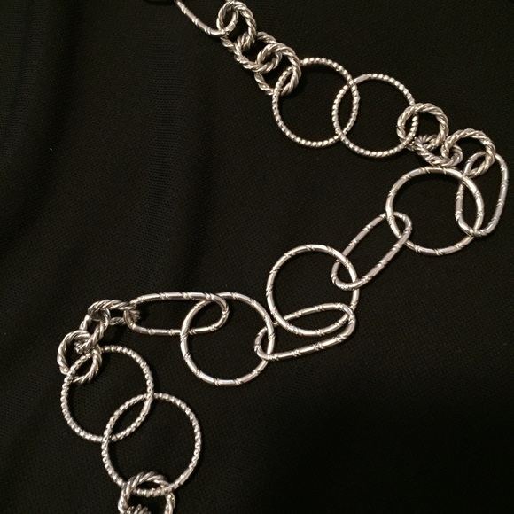 Long Silver Link Necklace - Picture 2 of 3