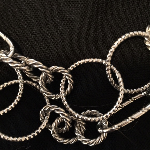 Long Silver Link Necklace - Picture 3 of 3