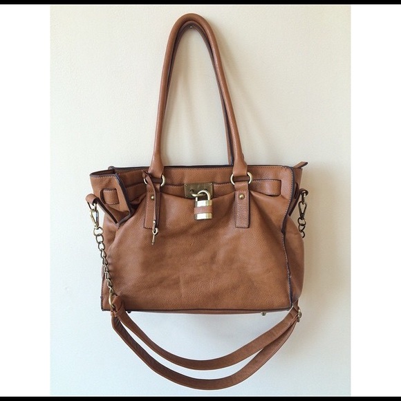 brown vegan leather Melie Bianco purse
