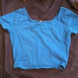 Blue crop top