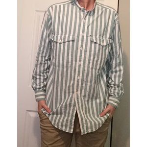 Men's Vintage Band Neck Button Down