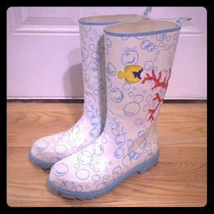 Coach under the sea rain boots