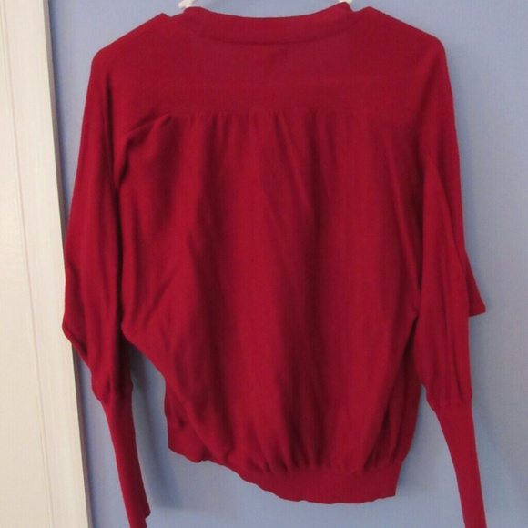 Soft Red Batwing Express Cardigan - Picture 2 of 4