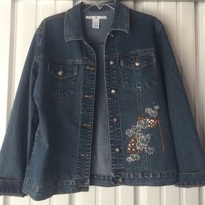 Jean jacket with pattern