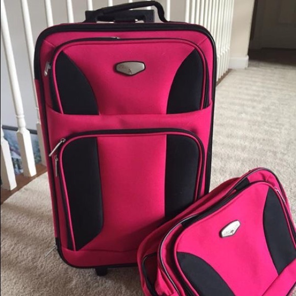 Other - Pink suitcase with carry on!