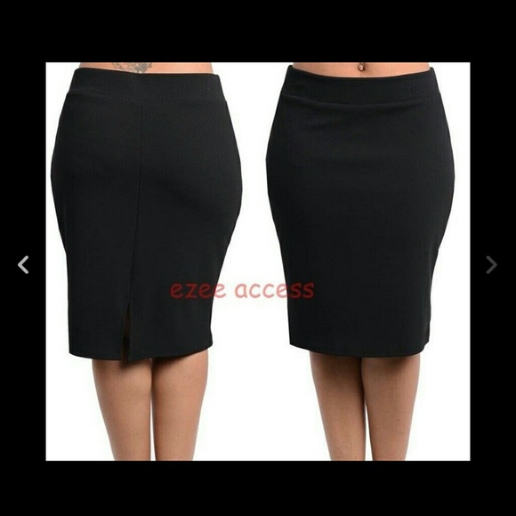 Plus size skirt high waisted pencil slit New Sexy - Picture 2 of 4