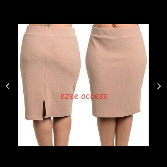 Plus size skirt high waisted pencil slit New Sexy - Picture 3 of 4