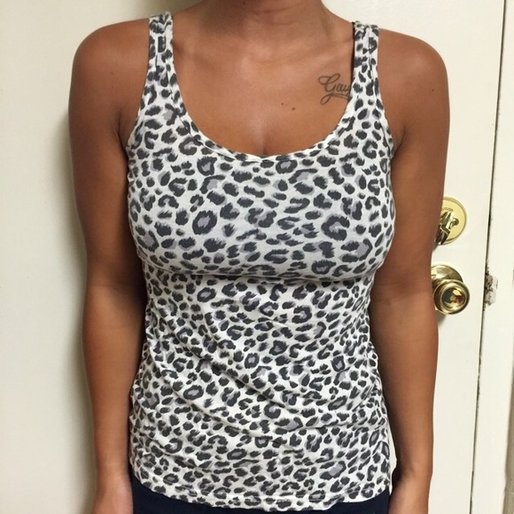 Grey Cheetah Print Tank Top
