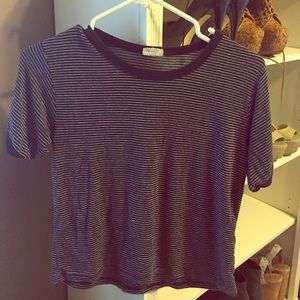 Brandy Melville Navy blue striped tee