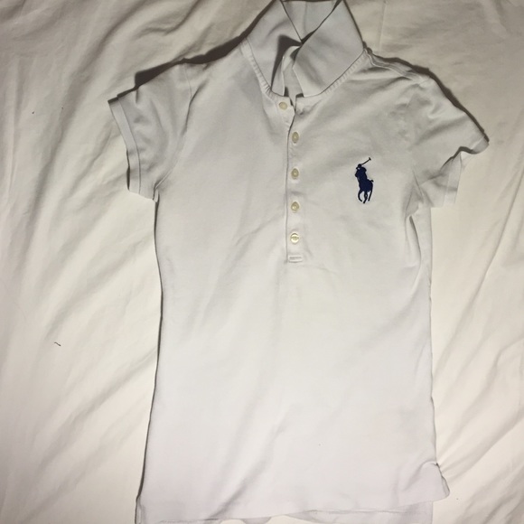 White collar polo shirt