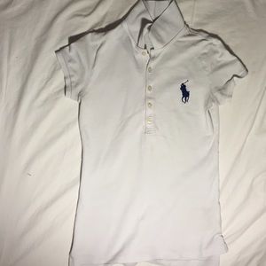 White collar polo shirt