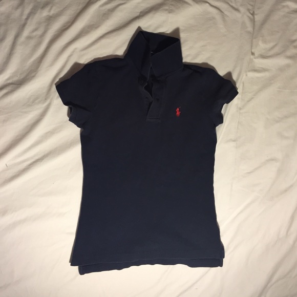 Navy blue collar polo shirt