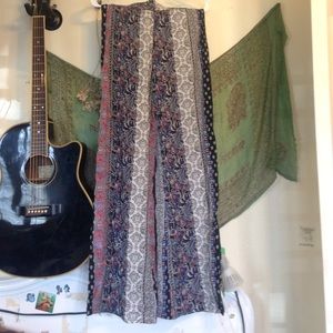 High Waisted Patterned Bell Bottoms