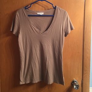 Tan Forever 21 v neck