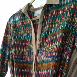 Greylin Pleated Back Shirt dress