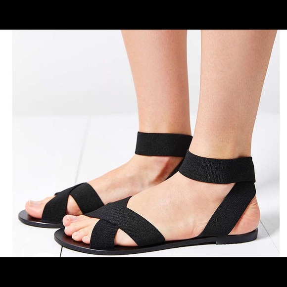 Alexa Elastic Black Sandal Urban Outfitters