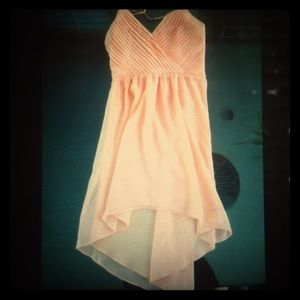 Bebe Formal light pink low halter dress