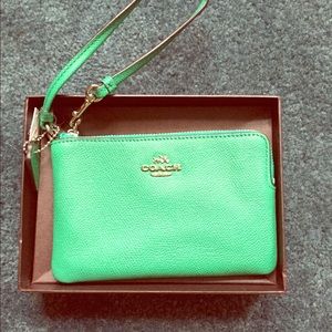 Authentic Leather Coach Wristlet