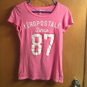 Pink Aeropostale short sleeve shirt