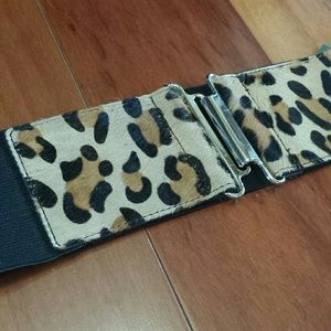 Cheetah print wide belt