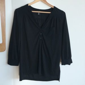 Black 3/4 sleeves tee