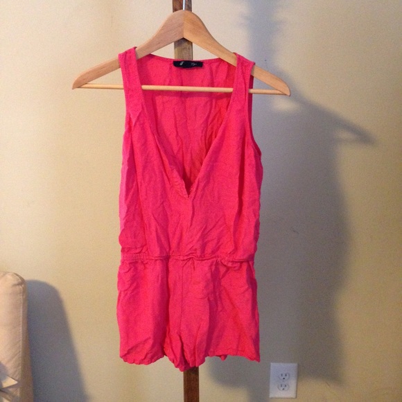 Hot pink romper