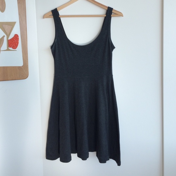 Dark grey cotton skater dress