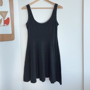 Dark grey cotton skater dress