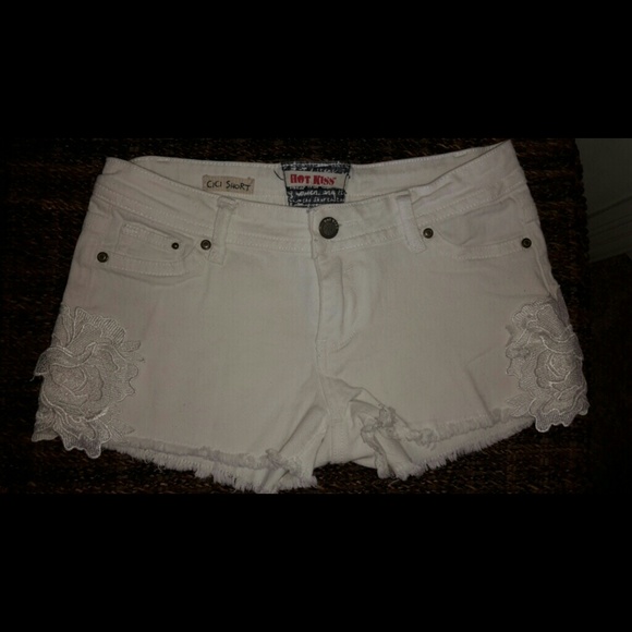 White Cut-off Jean Shorts