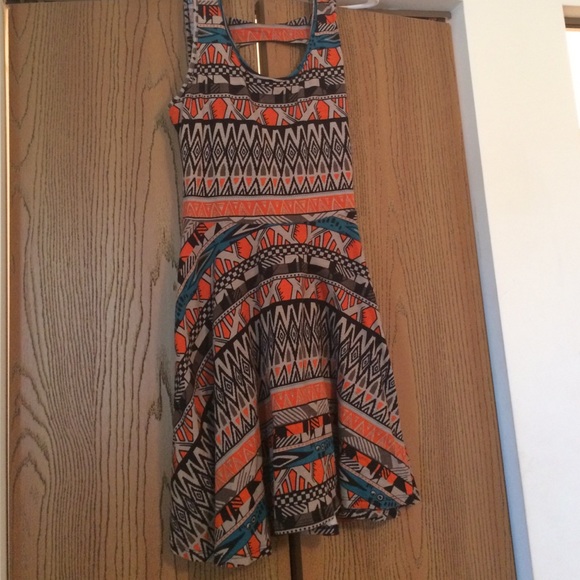 Fit and flare printed dress