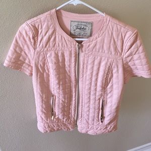 Zara Faux Leather Short Sleeve Jacket