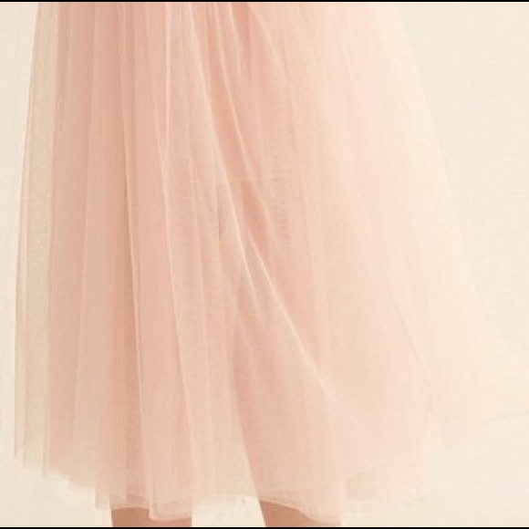 Light Pink Tulle Midi Skirt