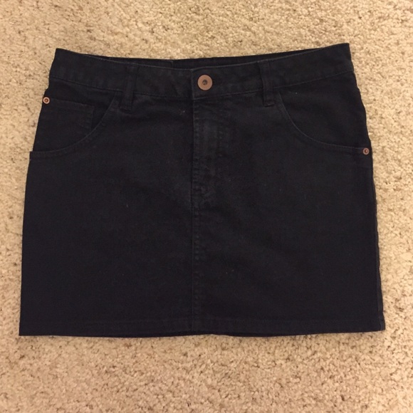 Black Denim Skirt