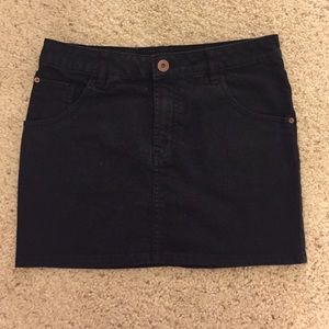 Black Denim Skirt