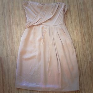 Theory nude colored strapless dress