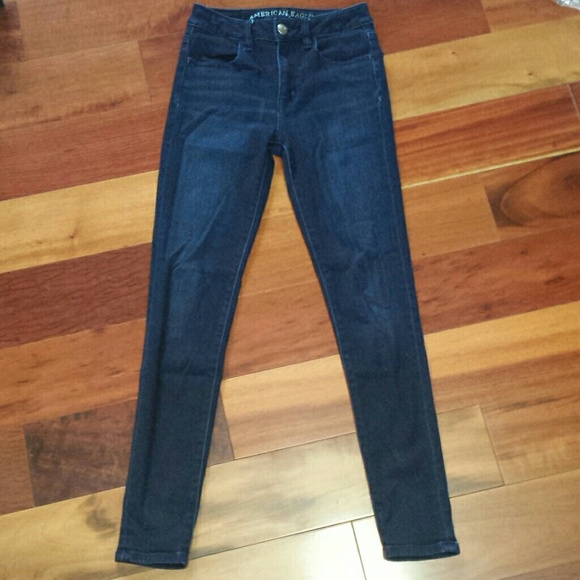 Hi rise dark wash jegging