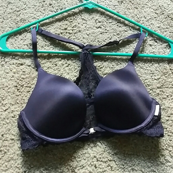 Beautiful Dark Blue Lace Racerback Aerie Bra