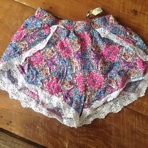 LF floral shirts with crochet detailing
