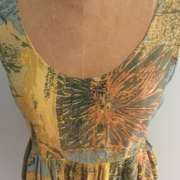 Ecote multicolor floral rayon s/less mini dress-L - Picture 2 of 4