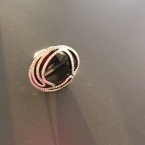 Swarovski black ring