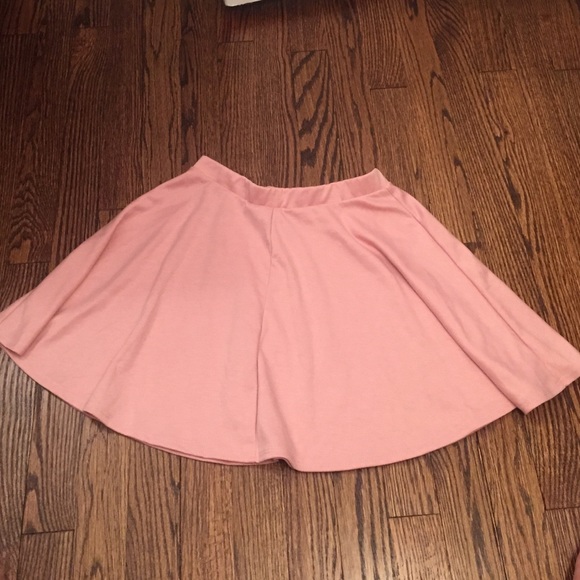 Pale pink skater skirt from wet seal