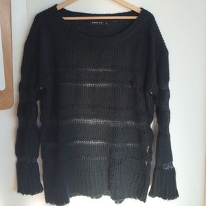 Black knit oversized sweater