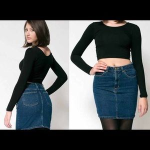 🚨SOLD🚨American Apparel Dark Wash Mini Skirt