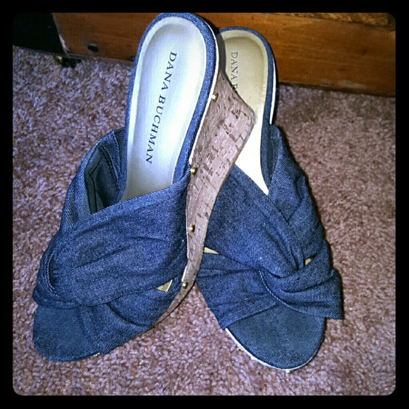 Gently used DANA BUCHMAN wedge sandals