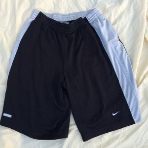 Grey and Black Nike Dri-fit Athletic Shorts